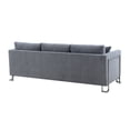 thumbnail image 4 of JERFIT Modern Gray Fabric Sofa Couch with Stainless Steel Legs for Living Room, 4-Seater, 4 of 7
