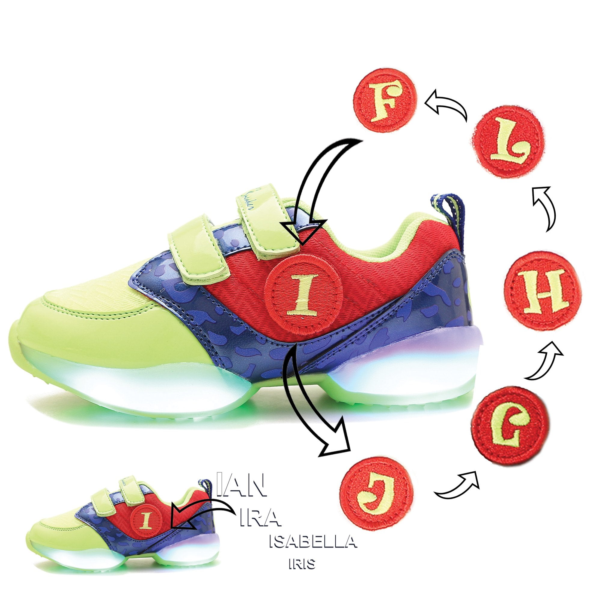 STICKER SNEAKER. The Shoes That Teach Reading.