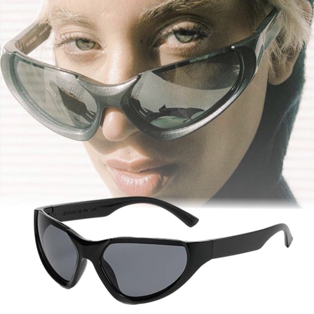YAOBAMM AC Lens Sunglasses Retro Small Ellipse Frame Sunglasses Strong Hinge Block Sunlight Stability Eye Protection UV Cycling