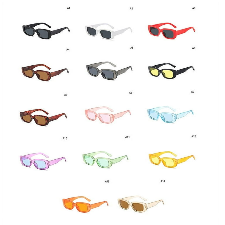 Women's Square Sunglasses Small Rectangle Sunglasses Women Vintage - Main Image