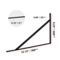 thumbnail image 5 of VEVOR Shelf Bracket, 12 x 8 in 10 Pcs, Heavy Duty Floating Shelf Brackets, Brackets for Shelves, 3mm Thick Matte Black Triangle Shelf Bracket,Steel Shelving Brackets with 160 lbs Load Capacity, 5 of 9