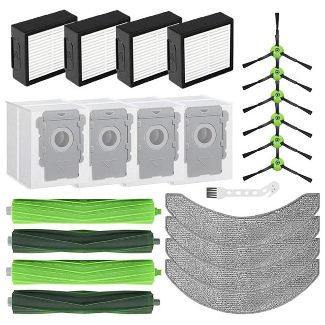 Para las Piezas de la Aspiradora Robot para Combo J9+ y Combo J7+/Plus: Cepillos Laterales Principales, Filtros, Almohadillas para Fregona, Bolsas para Polvo