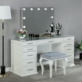 thumbnail image 4 of Furniture of America Marinette Wood 3-Piece Vanity Set, White, 4 of 6