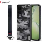 IBMRS Camo Back Cover Case Compatible with Oppo K12x /OnePlus Nord CE4 Lite(TPU + Poly Carbonate | Matte Black)