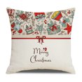 thumbnail image 1 of Yuarrent Funda de cojín de Feliz Navidad Santa Claus Elk decoración navideña para el hogar 2021 adornos navideños Natal Navidad 2022 Año Kits de decoración para fiestas No.13, 1 of 6