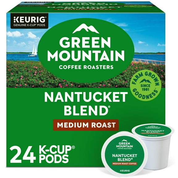 Green Mountain Coffee Roasters, Nantucket Blend Medium Roast K-Cup Coffee Pods, 24 Count, 7.9 oz (Pack of 2)