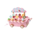 thumbnail image 3 of Juguete de helado de madera, juego de simulación de heladería, juego de mostrador de helados para niños de 3 años rosa, 3 of 9