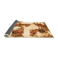 thumbnail image 2 of Ahgly Company Indoor Square Abstract Orange Modern Area Rugs, 4' Square, 2 of 4