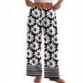 thumbnail image 6 of KLHDSF Women's Pants Elastic Waist Striped Lightweight Palazzo Pants for Women Casual Lounge Wide Leg Pants Beige L, 6 of 6