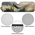 thumbnail image 5 of Uorisanigo Windshield Sun Shade Compatible with Jeep Wrangler TJ JK JL & Gladiator JT 2/4 Door, Bald Eagle Forest Shade Heat Shield Blocks UV Rays, Sunshade Windshield Shield Protection, 5 of 7