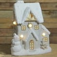 thumbnail image 4 of Northlight 14.5" Pre-Lit White Musical House with Snowman Christmas Tabletop Decor, 4 of 4