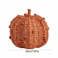 thumbnail image 3 of Orange Hand Woven Pumpkin Decor, Handmade Fall Pumpkin Figurine, Halloween Thanksgiving Tabletop Ornament, Rustic Fabric Pumpkin Decoration for Shelf Mantel Home Party Autumn Decor Gift, 3 of 6