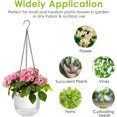 thumbnail image 6 of 3 Pack Self Watering Hanging Baskets,Bexikou Hanging Flower Pots with Drainage Holes & Chain Hooks,Plastic Plant Containers Hanger Holders for Home Garden Flowers & Plants, 6 of 7