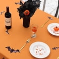 thumbnail image 4 of Halloween Tablecloth Rectangle, Pumpkin Ghost Spider Web Orange Table Cloths, Halloween Table Cover for Party Picnic Dinner Decor, 60"x84", 4 of 6