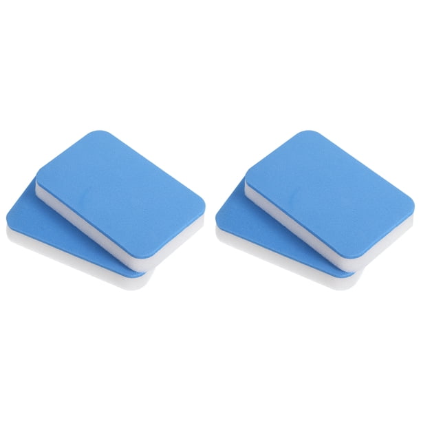 Esponja de limpieza de goma para palas de ping pong Uxcell, azul y blanca, paquete de 4