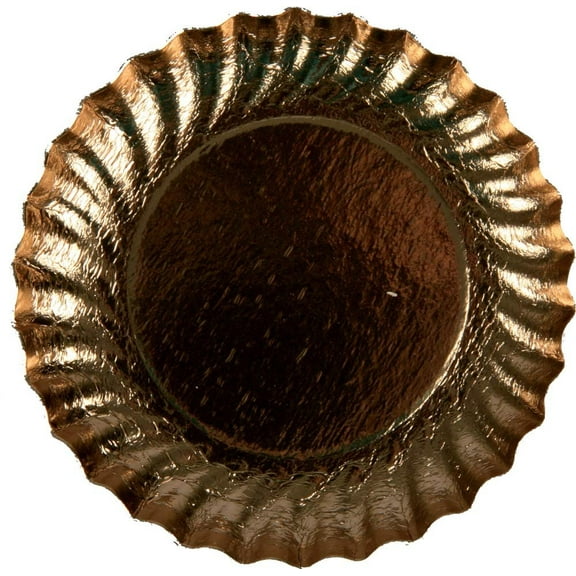 Novacart Gold Laminated Swirl Plate, Pack of 50 - 3-5/8"