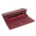 thumbnail image 4 of Women Long Wallet Large Capacity PU Leather Fashionable Lady Purse for Bills Cards Coins Wine Red, 4 of 5