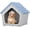 Classic Blue, variant on Yunken Outdoor & Indoor Dog House for Weatherproof and Stylish Furniture, Dog House Outdoor, Multi - Use for Small and Medium Dogs (Classic Black, 17.7" L × 22.8" W × 21.7" H)