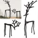 thumbnail image 2 of Black Reindeer Xmas Decorations Modern Standing Deer Figurines for Mantel Tabletop Office Holiday Decor, 2 of 5