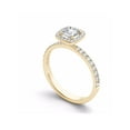 thumbnail image 2 of 1 Carat T.W. Diamond Cushion-Shape Single Halo 14kt Yellow Gold Engagement Ring, 2 of 4