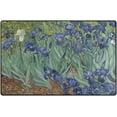 thumbnail image 2 of GZHJMY Irises by Vincent Van Gogh Area Rug Rugs Non-Slip Floor Mat Doormats Living Room Bedroom 31 x 20 inches, 2 of 5