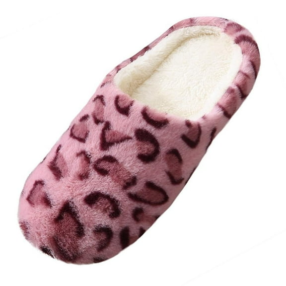 Memory Foam Slippers for Women Men Slip on Bedroom Cotton Slippers Non-Slip Rubber Sole Indoor Outdoor House Shoes