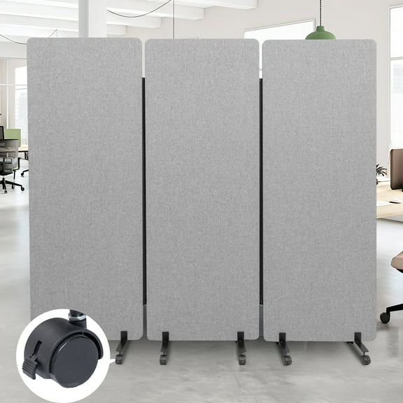 Office Acoustic Room Divider with Wheels, Sound Proof Dividers Partition Wall Privacy Panel, Portable Office Walls Dividers, Room Partitions and Room Dividers Freestanding Cubicle Wall