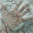 thumbnail image 3 of Victorian Tulle Curtains with Rod Pocket, Floral Composition with Vintage Inspirations Abstract Swirled Stalks, Sheer Drape for Wedding Party 2 Panels, 7 Sizes, Seafoam Brown White, by Ambesonne, 3 of 3