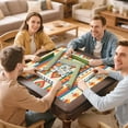 thumbnail image 7 of Boho Design Non-Slip Rubber Game Table Mat 31.5x31.5 Inch Extra Large Mahjong Surface with Quiet Texture for Card Games Board Games and Game Nights, 7 of 7