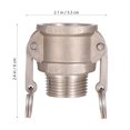 thumbnail image 2 of unbranded 1Ud Cam and Groove Connector En Acero Inoxidable Para Uso Industrial Resistente Y Duradero, 2 of 7