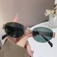 thumbnail image 1 of Gafas de sol ovaladas para mujer, lentes de sol con montura de Metal, de marca de lujo, clásicas y redondas, 2024, 1 of 4