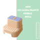 thumbnail image 2 of Mini Escalera/Banco Plástico Reforzado con Antiderrapante Color Rosa, 2 of 5