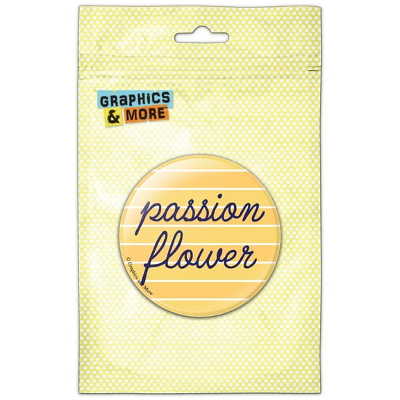 Passion Flower Stripes Pinback Button Pin Badge