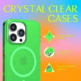 thumbnail image 2 of TEMOGU-- Neon Green Crystal Clear Phone Case for iPhone 14 Pro, Compatible with MagSafe - 360° Shockproof Protective Cases Designed for Apple iPhone 14 Pro, 2 of 4