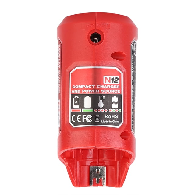 Cargador de batería USB portátil y fuente de alimentación compatible con Milwaukee 48-59-1201 M12