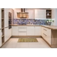 thumbnail image 6 of Ahgly Company Machine Washable Indoor Square Abstract Gold Area Rugs, 3' Square, 6 of 7