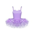 thumbnail image 6 of YiZYiF Kids Little Girls Spaghetti Straps Ballet Dance Gym Leotard Tutu Dress,Sizes 3T-8, 6 of 7