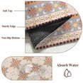 thumbnail image 6 of Round Rug 4Ft Washable Non-Slip, Orange Floral Circle Area Rugs for Living Room Bedroom, Country Boho Ethnic Art Flowers Motifs Indoor Floor Mats Carpet Runner for Home Decor Aesthetic, 6 of 8