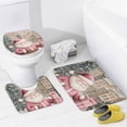 thumbnail image 4 of Pink Santa Claus Shower Curtain Sets 4 Piece Shower Curtain And Rugs Shower Curtain Set Santa Claus with Xmas Gift Waterproof Personality Pattern Bath Curtain for Bathroom Decor, 4 of 8