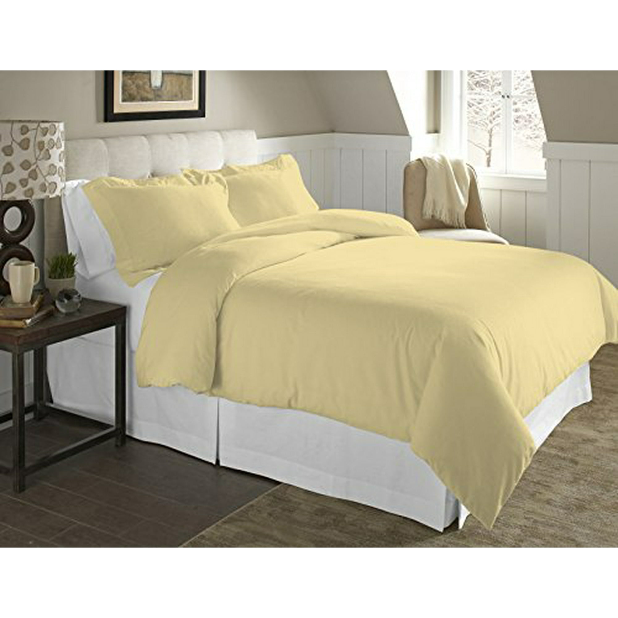 Pointehaven 3 Piece 200 Gsm Flannel Duvet Cover Set Full Queen