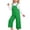 Green-01, variant on Girls Overalls Casual Wear Solid Wide Leg Cute Suspenders Pants Dance Choir Girls Jumpsuit Purple 8-9 Years