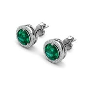 Cate & Chloe Royal May Birthstone 18k White Gold Plated Women Earrings with Swarovski Crystals