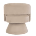 thumbnail image 5 of 360° Swivel Barrel Accent Chair, Modern Round Velvet Upholstered Comfy Open Back Arm Chair, Small Single Sofa for Living Room Bedroom, Homerest, Reading Nook, 5 of 6