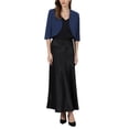 thumbnail image 2 of INSPIRE CHIC Women's 3/4 Sleeve Cardigan Open Front 2026 Elegant Cocktail Bolero Shrug for Dress XL Dark Blue, 2 of 5