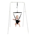 thumbnail image 1 of Jolly Jumper Classic with Portable Stand – Safari Black Saddle | Indoor & Outdoor Baby Exerciser | Foldable Frame, Spring Action, Posture Support, 1 of 7