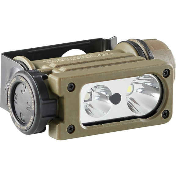 Streamlight Sidewinder Compact III User Configurable Model, Hook/Loop Mount, Headstrap, Coyote