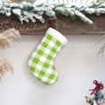 thumbnail image 6 of Naloa White Green Plaid Christmas Stockings Decorations, Xmas Ornaments, DIY Personalized Farmhouse Decor for Home Family Party Tree, 6 of 7