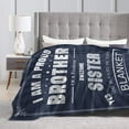 thumbnail image 4 of To My Brother Blankets From Sister Blanket Gifts For Kids Adults - Lightweight Throw Blanket For Bedroom Living Room Decor Soft Fuzzy Fleece Cozy Plush Bed Couch 40"X30", 4 of 7