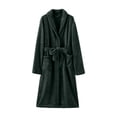 thumbnail image 5 of Gifts for Women Robes for Women Fluffy House Coat Oversized Soft Women's Sleepwear Spa Womens Bathrobe Blackish Green, 5 of 6