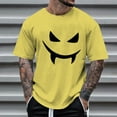 thumbnail image 2 of YDLCAFD Male Print Theme T Shirt Printed Solid Color Short Sleeve Top, 2 of 4